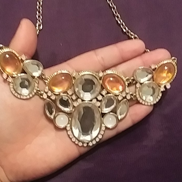 Light Pink Bib Necklace - Picture 2 of 3